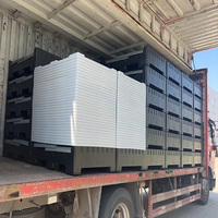 Boîte de palette en plastique pliable pour l'agriculture, 1200*1000 pp, conteneurs de stockage pour fruits et légumes, boîtes d'expédition
