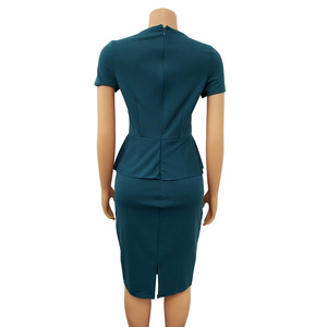 YSMARKET 4 couleurs S-3XL robes de bureau femmes travail formel dames vêtements de bureau robes bleu noir rouge vert couleur - Product Image 3