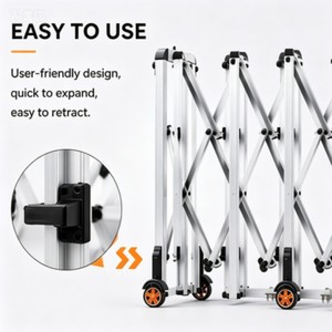 <span class=keywords><strong>Barrière</strong></span> <span class=keywords><strong>de</strong></span> circulation mobile XGY Easy-Transport, hauteur 1,2 m, clôture télescopique manuelle en <span class=keywords><strong>accordéon</strong></span>, extensible et rétractable en aluminium - Product Image 1
