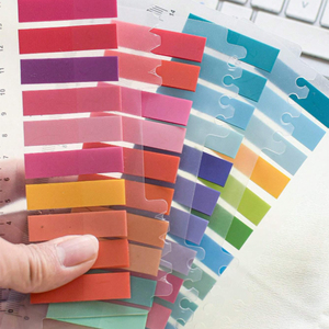 Bloc de notas autoadhesivo para mensajes de PET, notas de índice de hojas sueltas de Color caramelo, 200 piezas/paquete, Bloc de notas promocional 'I Will Dream Waiting - Product Image 2