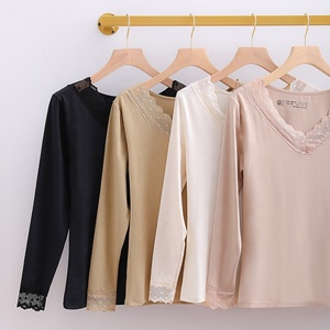 Thermal Underwear <strong>Ladies</strong> Suit Thermal Leggings V-neck Lace <strong>Long</strong> <strong>Johns</strong> Women's Thermal Clothes - Product Image 2