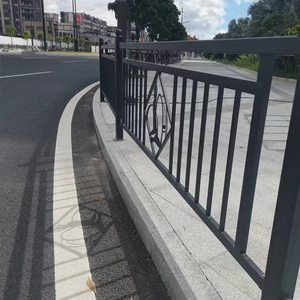 आउटडोर काले बनिस्टर रेलिंग आयरन बानिस्टर किट इनडोर सीढ़ी लोहे के बानिस्टर धातु पदों - Product Image 3