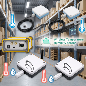 Sensor de Temperatura y Humedad Digital Inteligente Inalámbrico a Prueba de Agua RF, Sensor de Monitoreo de Temperatura para Congelador para Cadena de Frío - Product Image 1