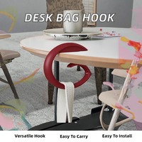 Crochet de bureau suspendu mobile Portable crochet de cartable étudiant sans poinçon Installation facile pour artefacts de cuisine et de salle de bain
