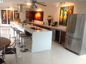 Mặt Bàn/Mặt Bàn/Mặt Bàn Trang Điểm Mặt Bàn Bếp Bằng Đá Nhân Tạo Màu Trắng Đá Cẩm Thạch Nhân Tạo Calacatta - Product Image 2