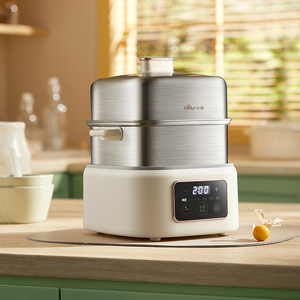 Cuiseur vapeur électrique Little Bear ZDQ-C06H1 à deux niveaux en acier inoxydable avec minuteur, pour la préparation de repas pour bébés et la cuisson de ragoûts domestiques - Product Image 1