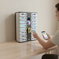 Y2Power MAX, Casillero de Carga para Teléfonos Móviles de 16 Compartimentos, con Sistema de Pago con Tarjeta de Crédito, Máquina Expendedora de Carga Rápida para Teléfonos