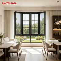 Fenêtre à battant en aluminium haut de gamme, isolée thermiquement, avec double vitrage, étanche à l'air et à faible niveau sonore, pour maison privée