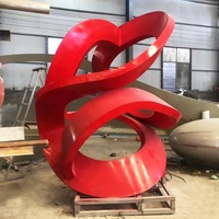 Sculpture abstraite en acier inoxydable, sculpture moderne en acier inoxydable à vendre, grande sculpture en acier inoxydable