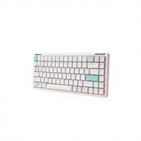 84-Key Kailh Aluminum Alloy Mechanical Keyboard LED Backlit Programmable Low Profile Triple Mode Wireless USB Type-C Desk Gaming
