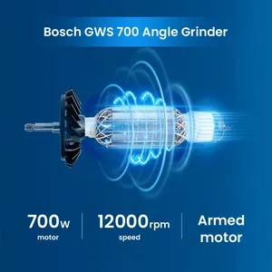 <span class=keywords><strong>Amoladora</strong></span> Angular <span class=keywords><strong>Bosch</strong></span> GWS 700 con Cable, 110/220V, Máquina de Pulir y Cortar, 12000 rpm, Discos de 100 mm, Herramienta Eléctrica - Product Image 4