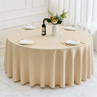 Nappe ronde multicolores en polyester, housse de table tissée réutilisable pour hôtel, mariage, fête, banquet