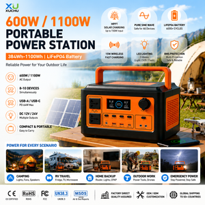 Station d'alimentation portable 600W <span class=keywords><strong>1100W</strong></span>, générateur solaire LiFePO4 avec contrôleur MPPT pour la maison, le camping, les camping-cars et les situations d'urgence - Product Image 5