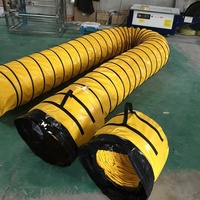12 pouces 5m10m résistant à la flamme de PVC DE fil d'acier flexible de conduit d'air avec sac de transport