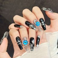 Nouveaux faux ongles gothiques à presser 2024, couverture complète, vente en gros en vrac