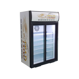 Meisda SC105L çift camlı kapı tezgah üstü soğutucu 105L ticari meşrubat sergileme buzdolabı - Product Image 5