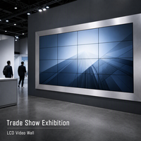 Mur vidéo LCD 65 pouces à cadre de 3,5 mm avec système de raccordement matriciel et contrôleur pour écran géant d'exposition commerciale