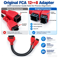 Adaptateur Autel FCA 12+8 pour Chrysler SGW, câble de bypass pour Chrysler, Jeep, Dodge, Ram, Fiat, programme de diagnostic OBD2