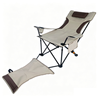 Chaise de jardin d'extérieur en toile Oxford, chaise de plage en métal, chaise de directeur portable de marque pour la pêche et le camping en extérieur