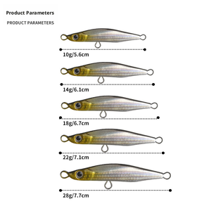Leurre de pêche flottant à longue portée, <span class=keywords><strong>jig</strong></span> en plaque de fer, appât artificiel dur multi-lances, type crayon, avec hameçons - Product Image 4
