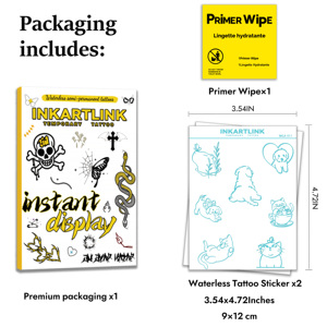 <span class=keywords><strong>Tatuaggio</strong></span> Temporaneo Senza Acqua per Cani e Gatti, Design Angelo, Durata 7 Giorni, Semi-Permanente per Rivenditori - Product Image 4