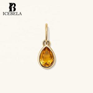 Уникальные Роскошные винтажные <span class=keywords><strong>925</strong></span> стерлингового серебра изысканные ювелирные изделия капли воды Красный Циркон очарование ожерелья для женщин кулон - Product Image 3