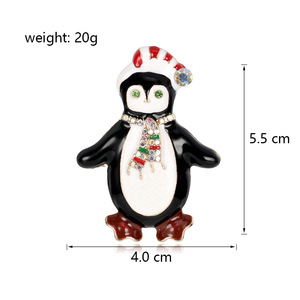 Broche de Noël Exquise en Forme de Pingouin, Accessoire de Luxe Mignon pour les Fêtes, Cadeau de <span class=keywords><strong>Nouvel</strong></span> <span class=keywords><strong>An</strong></span> Tendance - Product Image 6