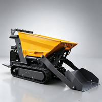 Prix d'usine Mini-dumper compact sur chenilles auto-chargeur de 1 tonne avec pompe hydraulique et transporteur électrique à chenilles haute efficacité