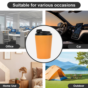 <span class=keywords><strong>Taza</strong></span> de café de acero inoxidable <span class=keywords><strong>Taza</strong></span> con logotipo personalizado 350ML 500ML Vaso de café al vacío de doble pared aislado - Product Image 4