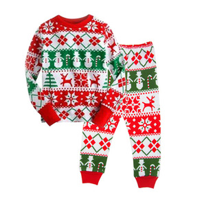 Vente en gros en stock E2woo Vêtements pour enfants Ensembles de vêtements de Noël 100% coton pour enfants Service OEM/ODM Échantillon gratuit - Product Image 1