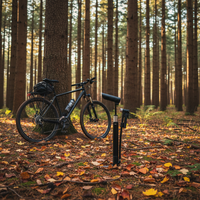 Mini pompe à vélo haute pression en alliage d'aluminium à double cylindre 120 PSI, légère, étanche, portable, avec baromètre
