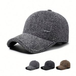 Casquette de baseball d'hiver réglable en coton avec protection auditive pour hommes d'âge moyen et personnes âgées, anti-froid, chaude et épaisse, pour activités sportives en extérieur - Product Image 2