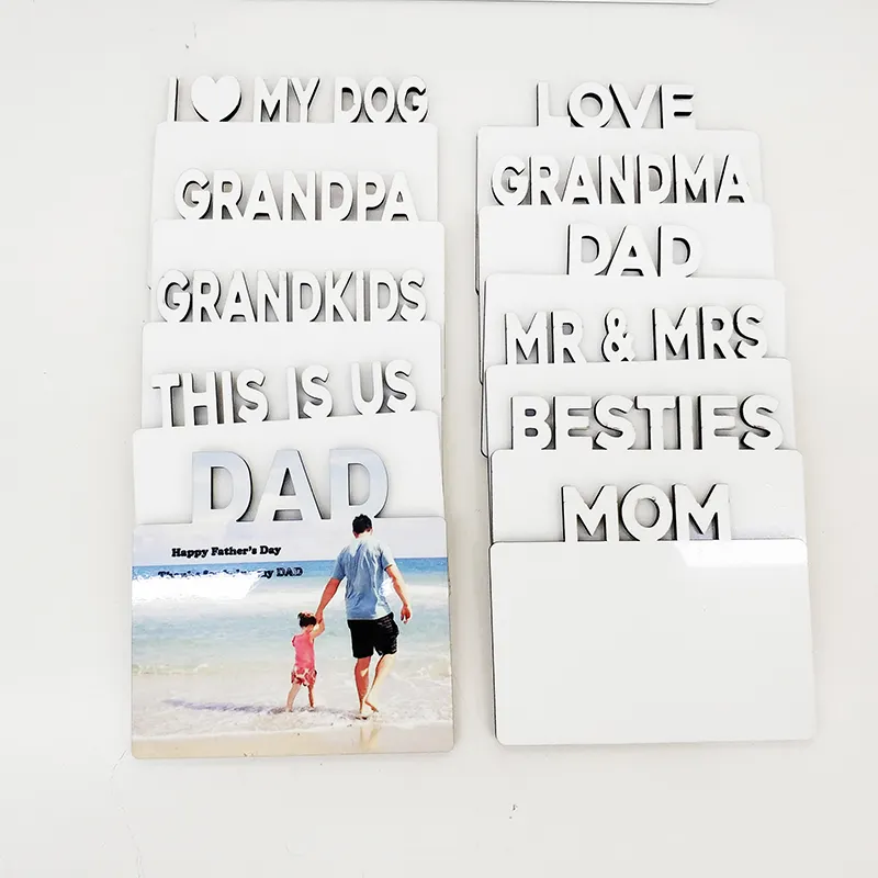 2021gifts DAD MOM FAMILY LOVE GRANDPA GRANDMA BESTIES customized hardboard fridge magnet for sublimation