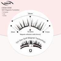 Extensions de cils magnétiques douces et naturelles personnalisées, boîte de rangement, qualité salon, réutilisables, faux cils souples, courbure DD