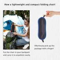 Chaise de camping pliable en alliage d'aluminium légère et portable, chaise de plage, chaise de randonnée, écologique, logo personnalisable, extérieur