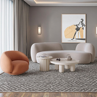 Ensemble de canapé incurvé en velours crème de loisirs créatifs nordiques petite unité pour la réception d'hôtel salon Salon de beauté Style minimaliste