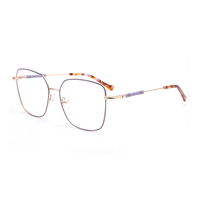 Lunettes optiques de luxe Vintage classique pour femme montures colorées carrées de haute qualité pour motif imprimé de lunettes en diamant