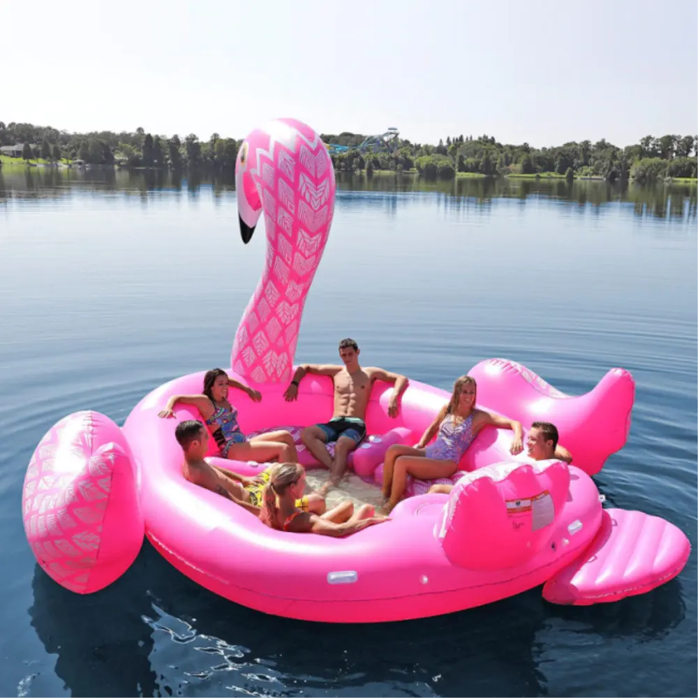 6 Mensen Roze Opblaasbare Flamingo Opblaasbare Zwembad Float Float Opblaasbare Flamingo Drijvende
