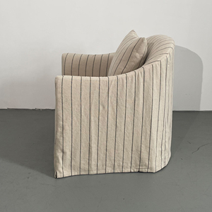 Sillón <span class=keywords><strong>de</strong></span> Lino a <span class=keywords><strong>Rayas</strong></span> Estilo Rústico con Diseño <span class=keywords><strong>de</strong></span> <span class=keywords><strong>Rayas</strong></span> y Almohada Decorativa - Product Image 4