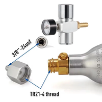 Régulateur de CO2 2-en-1 avec kit de tuyau carbonaté à raccord rapide, chargeur de CO2 pour brassage maison (0-60 PSI) et régulateur de pression pour eau gazeuse DIY