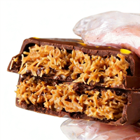 Barres de Kunafa personnalisées à la pâte de chocolat et noisettes de Dubaï, enrobées de chocolat noir au lait, snacks halal, fournisseur en gros