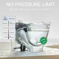 WC intelligent avec bidet, distributeur de mousse MaP 1000g, chasse d'eau automatique, siège chauffant, télécommande, siphon en S, allongé, en céramique, vente en gros