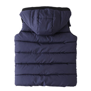 Gilet imbottito con cappuccio e gilet invernale leggero senza maniche con chiusura a Zip - Product Image 3