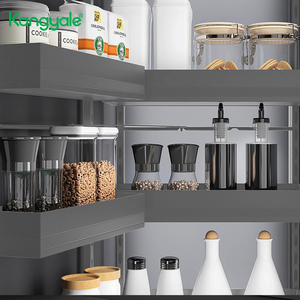 Kangale Kitchen Hardware Sliding Soft Closing Pantry Storage Basket <strong>Side</strong> High Cabinet Pantry <strong>Unit</strong> for Kitchen Cabinet Storage - Product Image 4