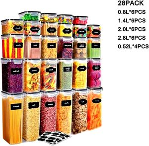 24 Pack Set Airtight Kitchen Organizers Dry Food Storage <b>Container</b> Sets for Home Organizer - Product Image 2