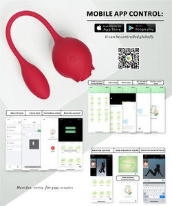 App-Steuerung Mini Sexy Rose Interner Vibrator Spielzeug Saugen <span class=keywords><strong>Dildo</strong></span> mit vibrierenden Funktionen für Frauen - Product Image 6