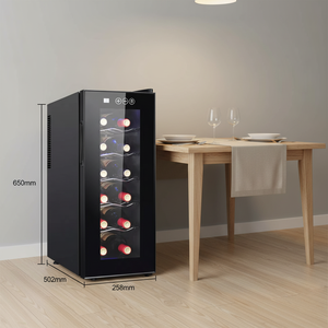 Enfriador de Vino Eléctrico, <span class=keywords><strong>Nevera</strong></span> Termoeléctrica Integrada para <span class=keywords><strong>12</strong></span> <span class=keywords><strong>Botellas</strong></span>, 32L - Product Image 1