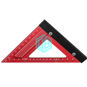 Règle triangulaire en alliage d'aluminium pour le travail du bois Règle de mesure de positionnement à trou carré Outils de travail du bois - Product Image 3