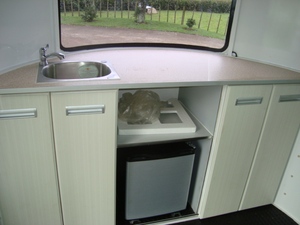 Elite Custom Straight Load Dual Horse <b>Trailer</b> with Built-in Cupboard for EU Equine Transportation - Product Image 4
