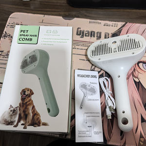 للبيع بالجملة فرشاة كهربائية للكلاب والقطط بالبخار مشط إزالة الشعر مشط تدليك بلاستيكي - Product Image 6